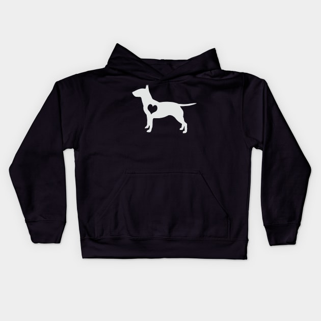 Adore Bull Terriers Kids Hoodie by Psitta